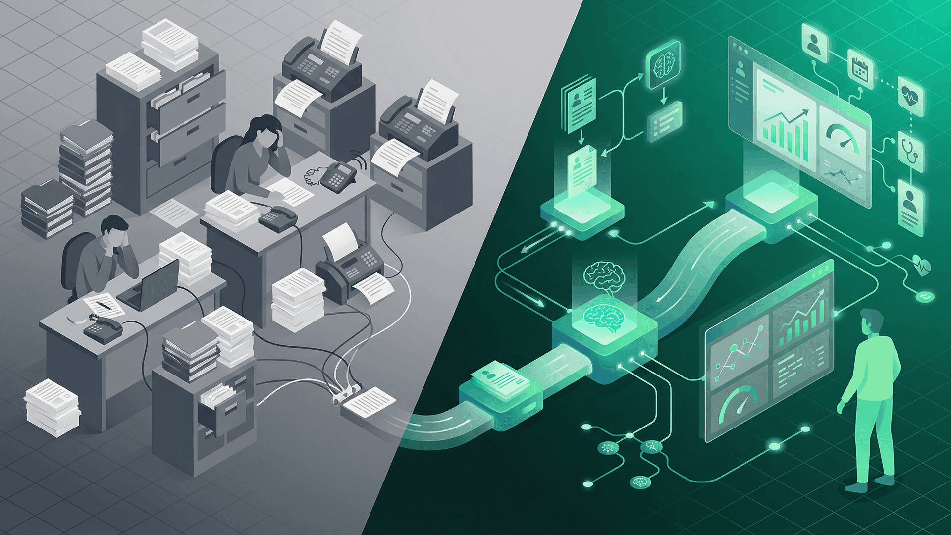 AI referral automation vs traditional referral management software comparison