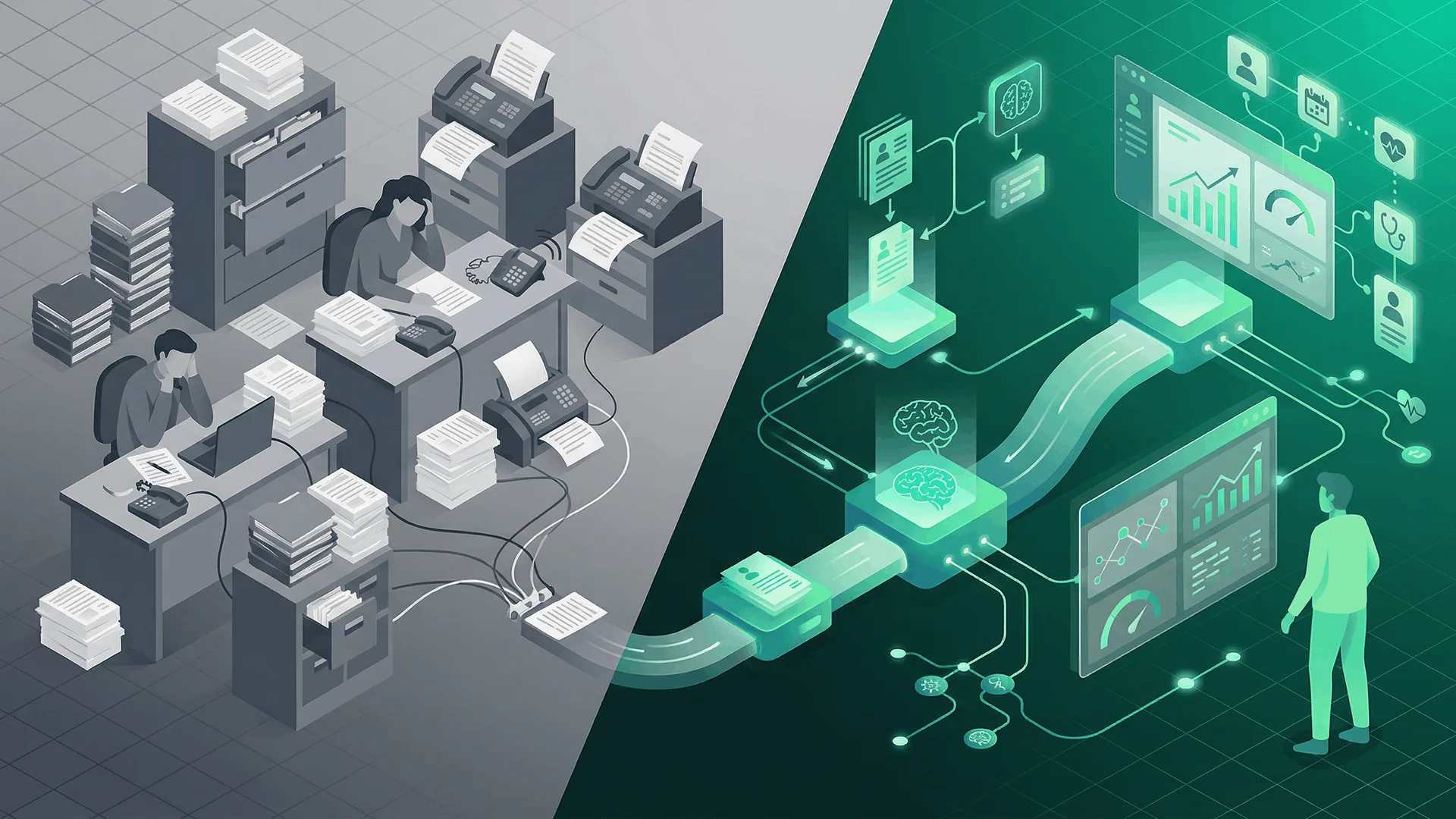 AI referral automation vs traditional referral management software comparison