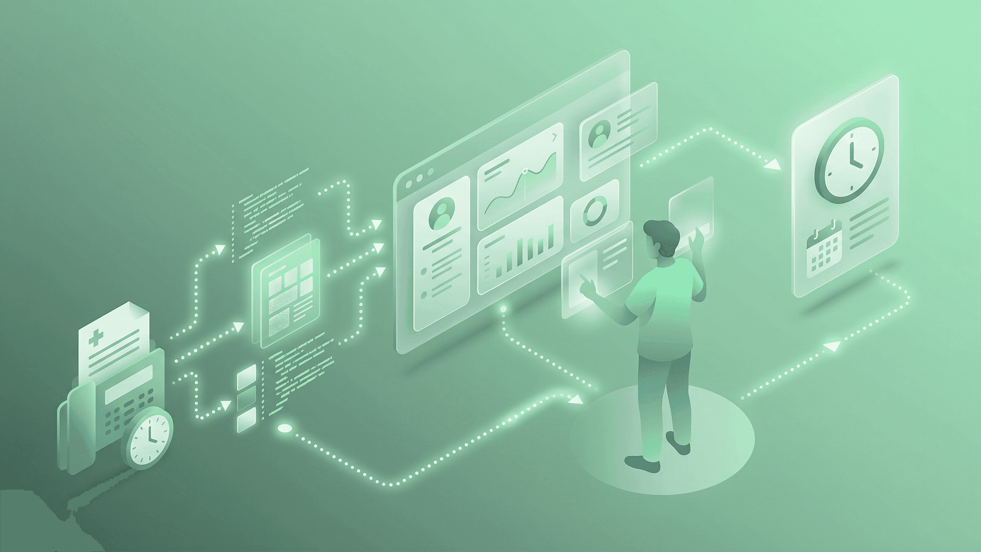 AI-powered healthcare fax automation converting incoming referral faxes to scheduled appointments