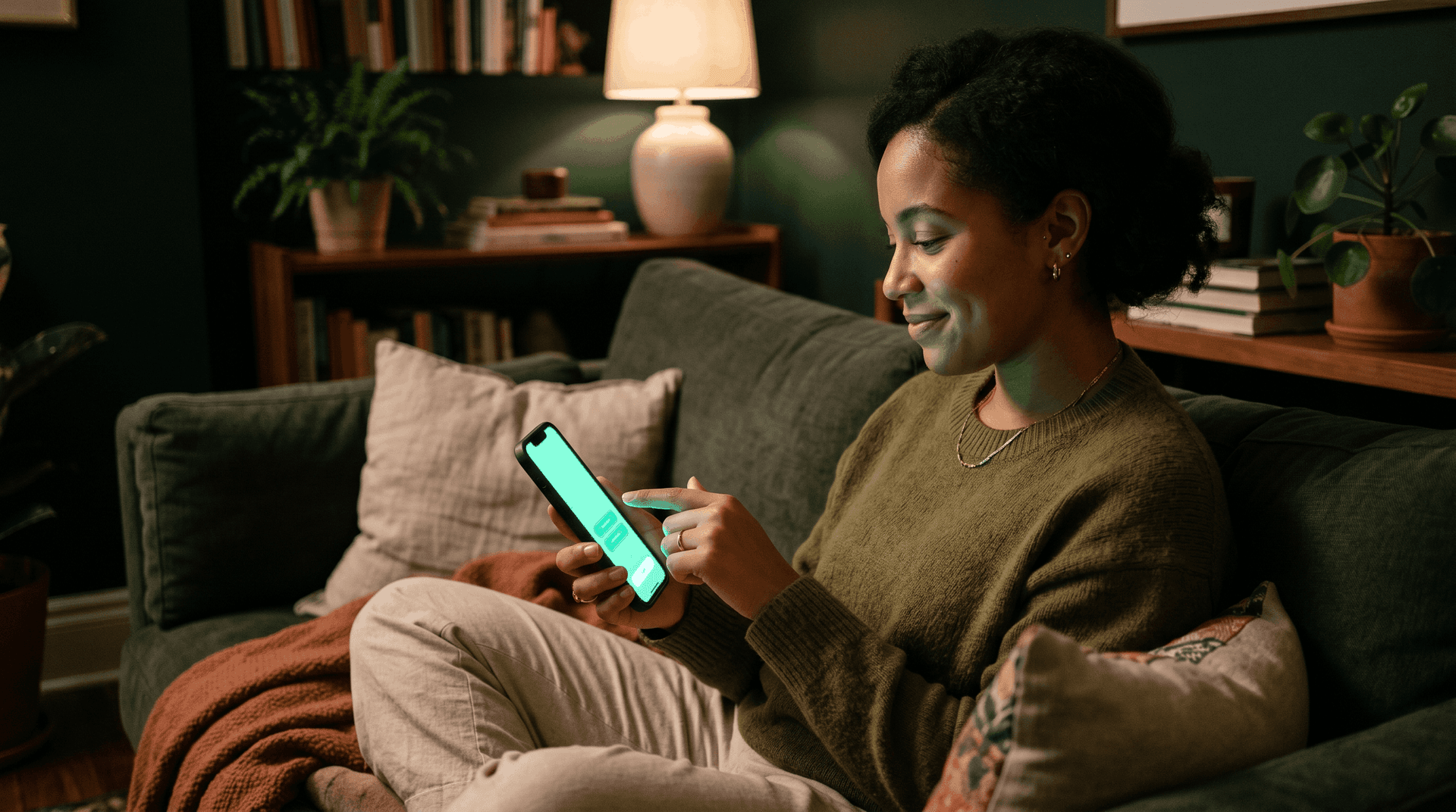 Isometric dark-green scene of a self-scheduling flow with a patient phone showing a calendar UI on the left, a tier ladder going Tier 1 callback form, Tier 2 EHR-native, Tier 3 intelligent self-scheduling rising on the right, with insurance and provider validation icons feeding into a central booking confirmation
