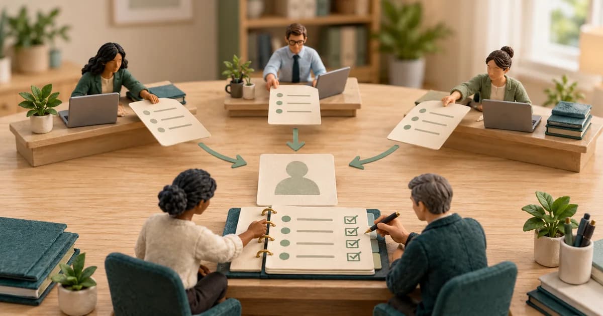 Overlapping Care-Gap Lists: Coordinate One Patient's Outreach Across Teams Miniature coordinators combine overlapping outreach lists around one shared contact plan.