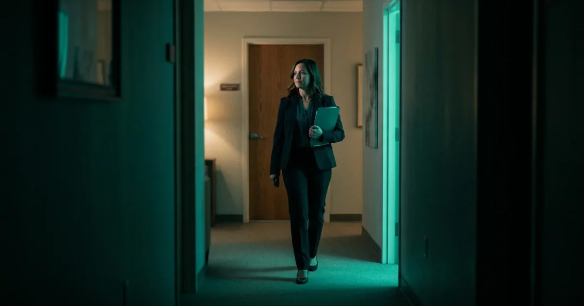 Behavioral Health Referral Management: A Practice Guide Behavioral health provider walking a clinic corridor, reflecting discreet referral coordination